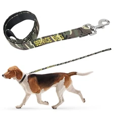 Mondo Medical Service Dog Leash - 5ft Camo Canvas SERVICE DOG Lead