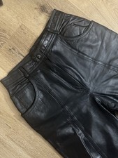 Vintage Black Leather Pants by Together Women's High waisted 27  Size 8