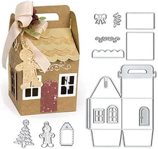 Christmas Box Tree Door Metal Die Cuts,Merry Christmas Candy Gift Box Cutting...