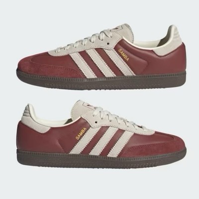 Adidas Samba OG  Preloved Ruby Cream  JI3216 US12 Men s Casual Shoes New 