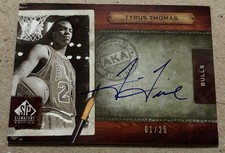 06/07 SP Signature Tyrus Thomas AKA Inscribed T-Time Autograph RC 1/25 LSU Bulls