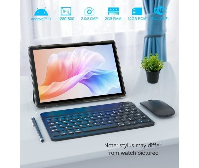 Tablet 10" 2 en 1 con Estuche para Teclado Ratón Stylus Pen Foto 3 de 3