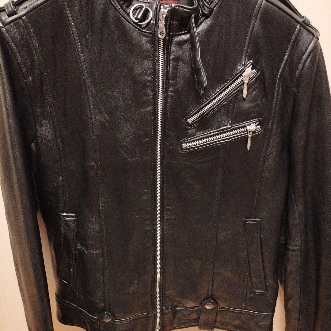 M Size Leather Jacket Michel Klein Homme Black 46