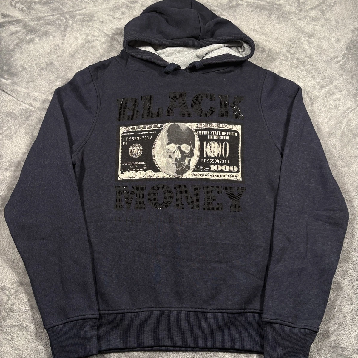 Philipp Plein Hoodie à Ornements Strassés Noir CM