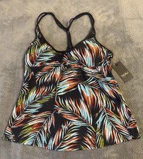 Mossimo Tankini Swimsuit Top Slate Multi Sz Small NWT
