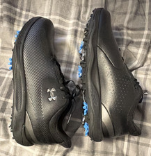 Under Armour Drive Fade Men’s Golf Shoes Black Blue UK 8 - Great Condition