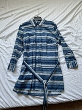 NWT Tommy Hilfiger Women's Striped Long Sleeze Button Up Dress