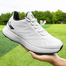  Golf Shoes Lightweight Non-Slip Golfing Footwears Cushioning Male Walking Shoes