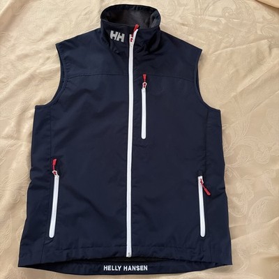 Helly Hansen Crew Vest Men Large Navy Blue Full Zip Waterproof Sailing 30270