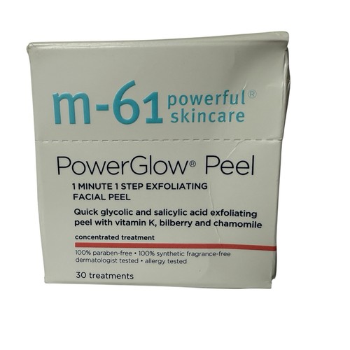 M-61 Power Glow Peel 1 Minute 1 Step Exfoliating Facial Peel 30 Treatments BNIB - Picture 1 of 5