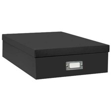 Pioneer Photo Album Scrapbooking Storage Box with Black Exterior, 13.25"W x 14.7