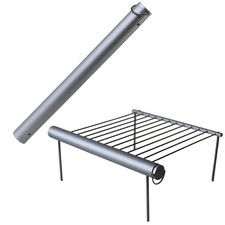 Camping BBQ Kocher Tragbar Klappbar Grillrost Aluminiumlegierung Edelstahl – Bild 2