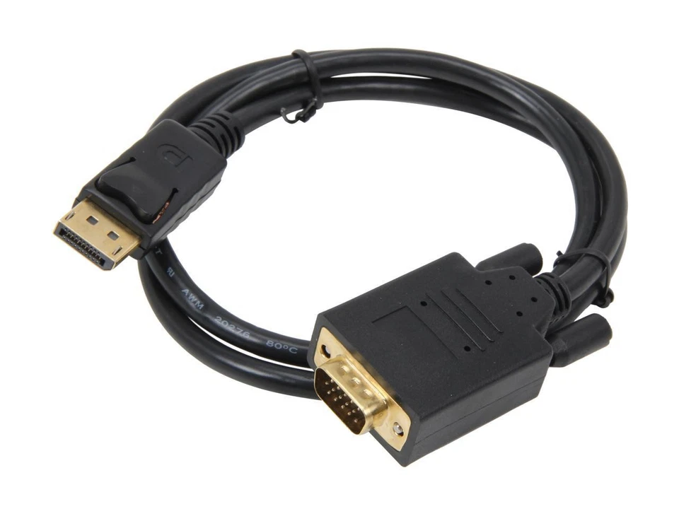 Nippon Labs DP-VGA-3 3 ft. Black DisplayPort to VGA DisplayPort to VGA 28 AWG Ca - Image 2 of 3