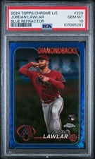 2024 Topps Chrome Logofractor Jordan Lawlar Blue Refractor /150 Psa 10 RC