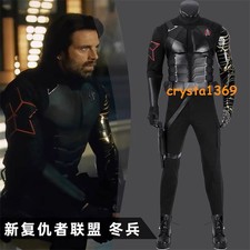 The Avengers Winter Soldier Bucky Barnes Cosplay Costume Outfit for Men Hallowe