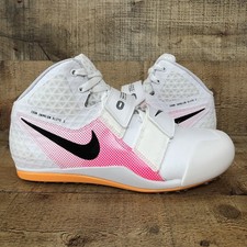 Nike Zoom Javelin Elite 3 Track Shoes Mens Size 9 White Pink AJ8119-101 Spikes