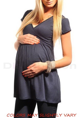 New MATERNITY TOP TUNIC Vneck Pregnancy Clothing Wear Size 8 10 12 14 16 18 5058 - Picture 4 of 18