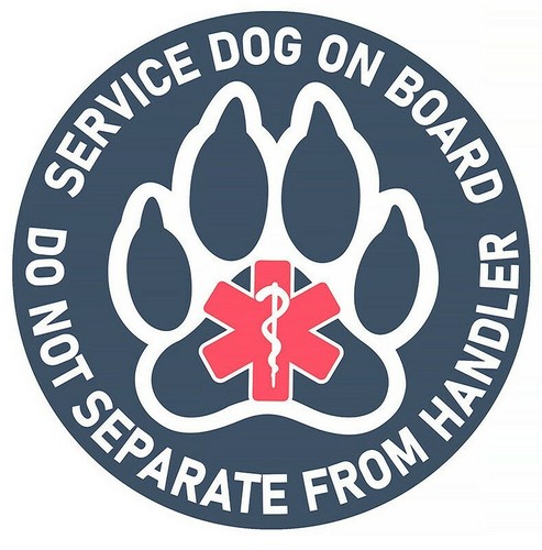 Service Dog On Board DECAL STICKER Do Not Separate From Handler | 2-Pack Decals - Picture 5 of 5
