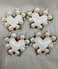 PolarX Family Of 8 Ornaments For Personalization