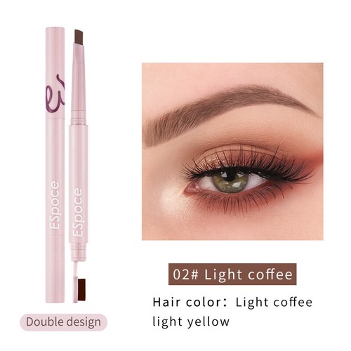 Triangle Auto Rotating Dual-End Eyebrow Waterproof Dual-Use Eye brow Liner Pen - Picture 7 of 27