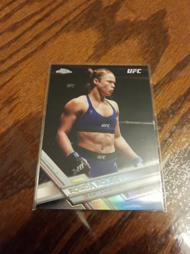 2017 Topps Chrome UFC Silver Refractor Card Ronda Rousey #98 1st First Chrome
