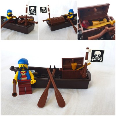 MOC aus LEGO -Teilen Piraten mit Boot | Blauröcke&Piraten | passt zu 10320 31109