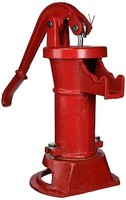 Lead Free Well Water Pump Durable Red Iron Old Fashion Adjustable Handle Garden Lead Free Well Water Pump Durable Red Iron Old Fashion Adjustable Handle Garden