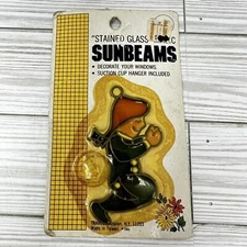 Sunbeams Girl Praying Sun Catcher Suction Cup Hanger 1983 Vintage
