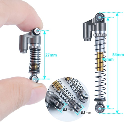 48MM CNC Built-in Threaded Double Barrel Shock Absorbers for 1/24 RC Axial SCX24 - Picture 27 of 34