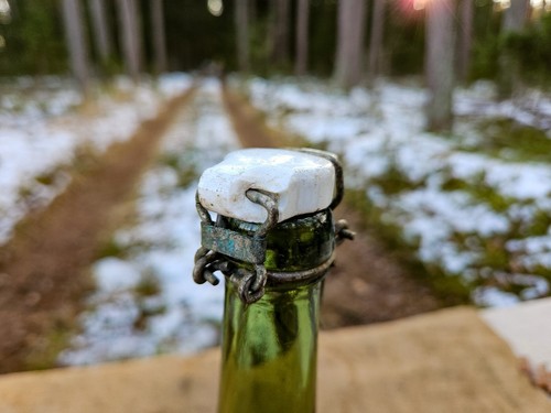 WWI ORIGINAL GERMAN DRESDEN LEMONADE or BEER GLASS BOTTLE from CHRISTMAS BATTLES - Picture 6 of 8
