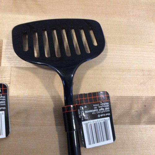 Chef Craft Black White Nylon Spatula Turner & Slotted Spoon NEW - Picture 6 of 8