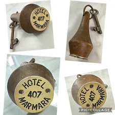 Hotel Marmara Istanbul Turkey Floating Buoy Wood & Metal Hotel Room Key #407 Fob