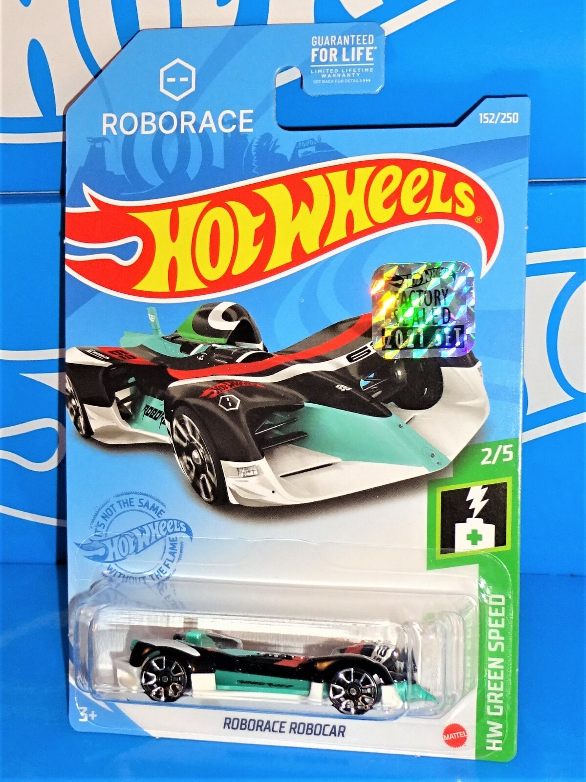 Hot Wheels 2021 Factory Set HW Green Speed Series #152 Roborace Robocar Aqua