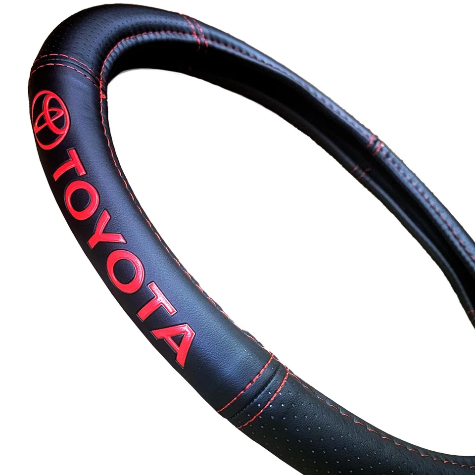 Capa de volante de carro caminhão couro sintético premium 14,5"-15" para pacote Toyota - Imagem 3 de 4