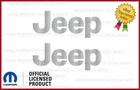 2x 1997 - 2006 JEEP Wrangler fender logo TJ side decals stickers Silver SJ3Y6