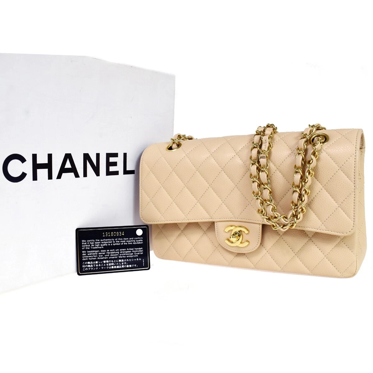 Borsa a tracolla CHANEL CC Matelasse 25 doppia patta catena pelle di vitello grana 6078LC372