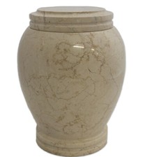 Everlasting Natural Beige Marble Cremation Urn for Ashes Full Size/Adult