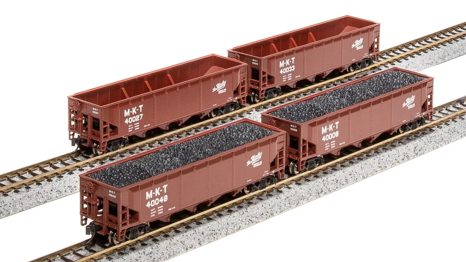 Broadway Limited N Scale ~ MKT ~ ARA 70-Ton 4-Bay Hopper w/Load ~ 4 Pack ~ 7429 - Image 3 of 4