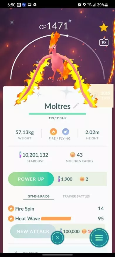 Shiny Moltres Has Arrived On Pokemon Go