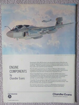 4/1983 PUB COLT CHANDLER EVANS GRUMMAN EA-6B PROWLER KEITH FERRIS ORIGINAL ANZEIGE