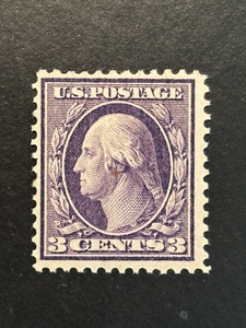 US Stamp Scott #376 VF OG MNH 1910 3c Washington SEE IMAGES!