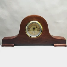 NRA Solid Wood Mantle Clock Quartz Movement Refurbished Case OOAK Hand Crafted