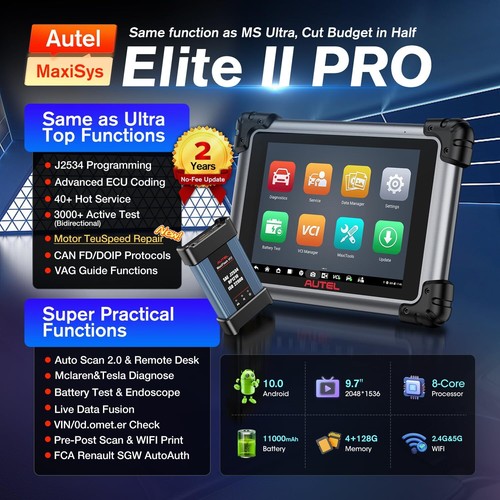 Autel MaxiSys Elite II PRO ULTRA Auto Diagnostic Scanner Programming E~CU Coding - Picture 4 of 17