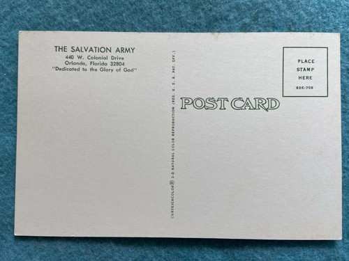 The Salvation Army, Orlando Florida Vintage Postcard - Picture 2 of 2