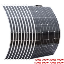 1/4/8PCS 100W Watt Portable Flexible Solar Panel For RV Camping Off-Grid Rooftop