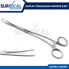 Duplay Tenaculum Forceps 9.50" Double Curved Gynecology Surgical German Grade