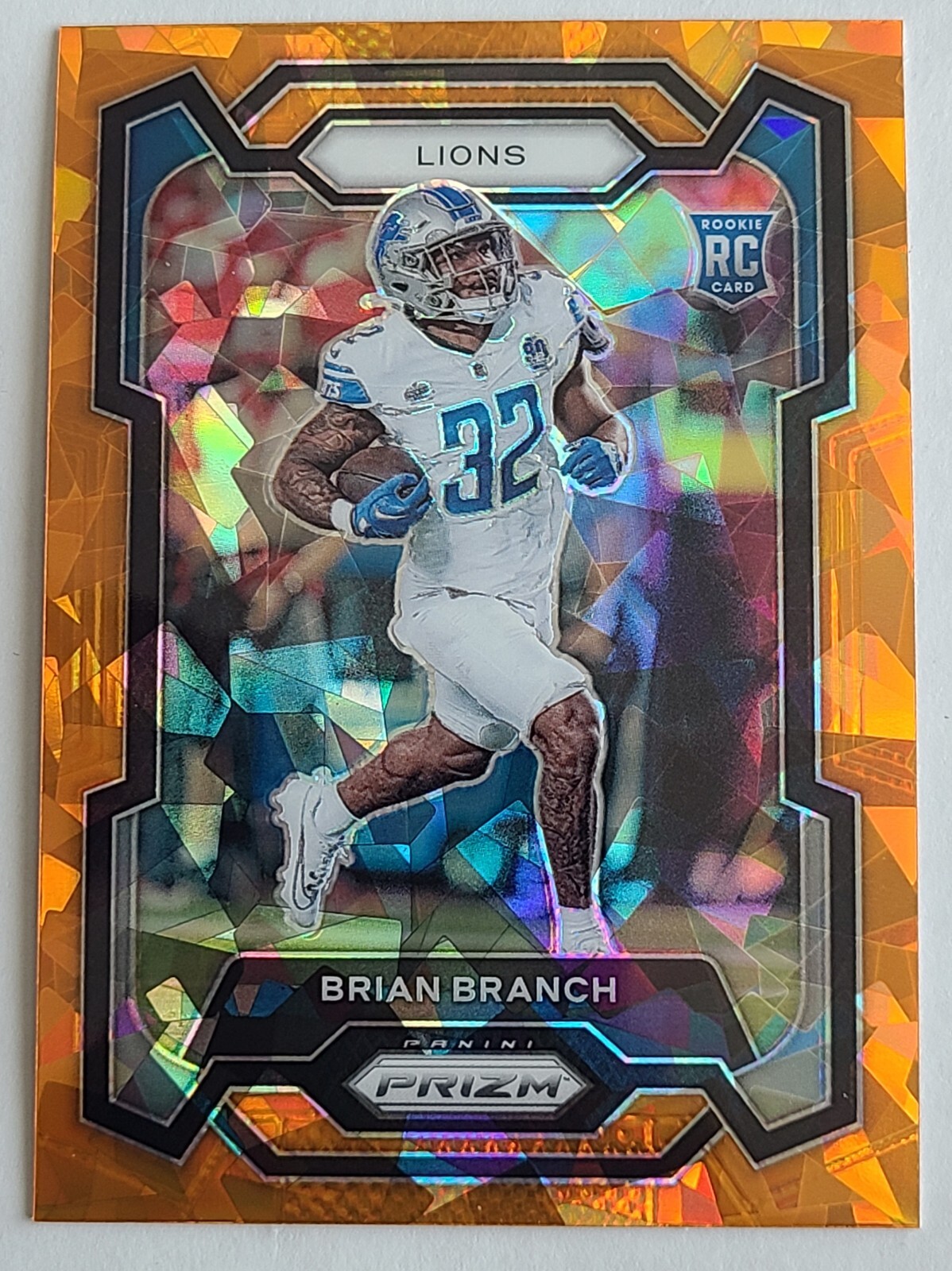 2023 Panini Prizm Rookies Orange Ice Prizm Brian Branch #328 Rookie RC
