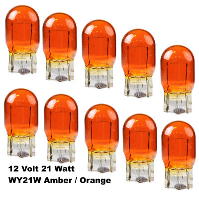 10x 12V 21W WY21W Amber T20 Glühlampe Glühbirne Glassockellampe WX3x16d   T62w