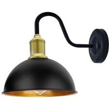 Vintage Luci da Muro Rétro Industriale Metallo Paralume Sconce E27 Lampada