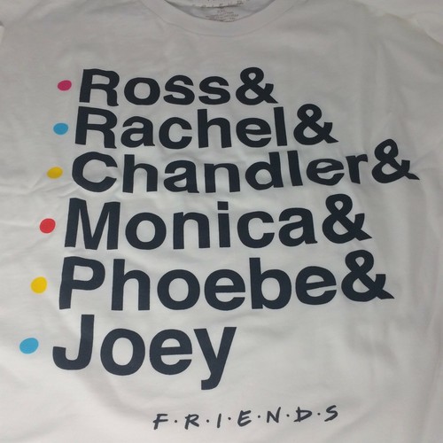 Friends Logo Licensed Adult T-Shirt Friends Character Name List Size 2XL XXL - 第 1/5 張圖片